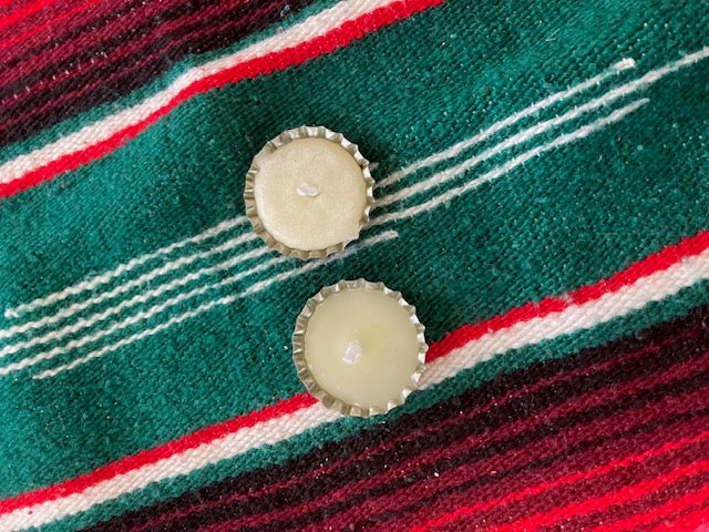 Red Beer Bottle Cap Candles